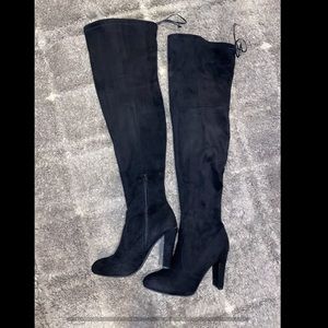Black Thigh High Boots